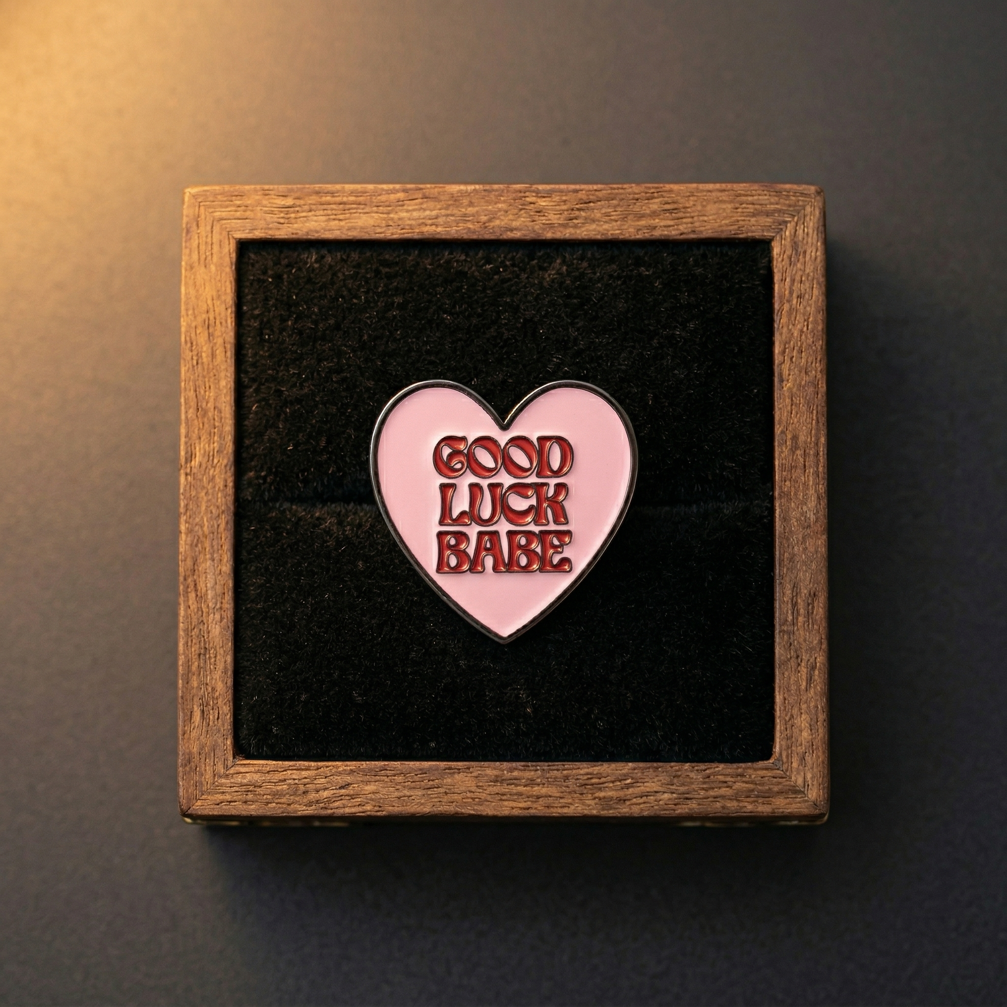 Good Luck Babe Pink Brooch / Pin